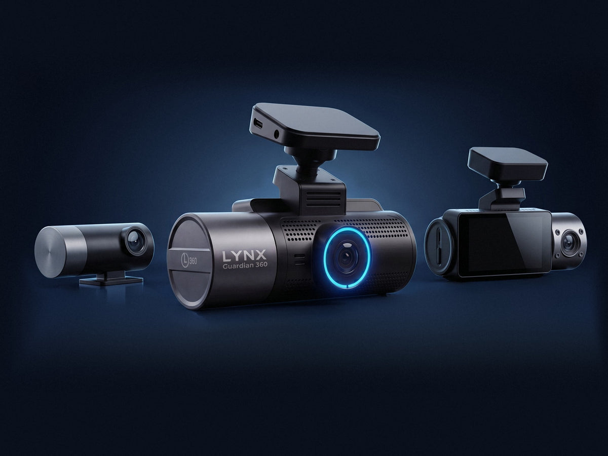 LYNX Guardian 360 — front camera, rear camera and cabin camera shown together
