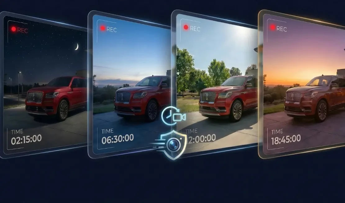 LYNX parking mode monitoring a parked car